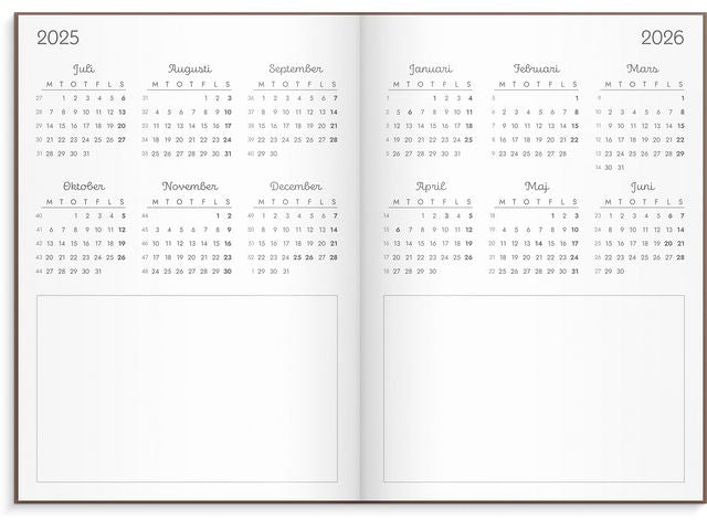 Kalender 25/26 Doodle inbunden